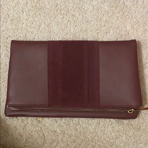 Summer & Rose Burgundy Foldover Clutch Purse